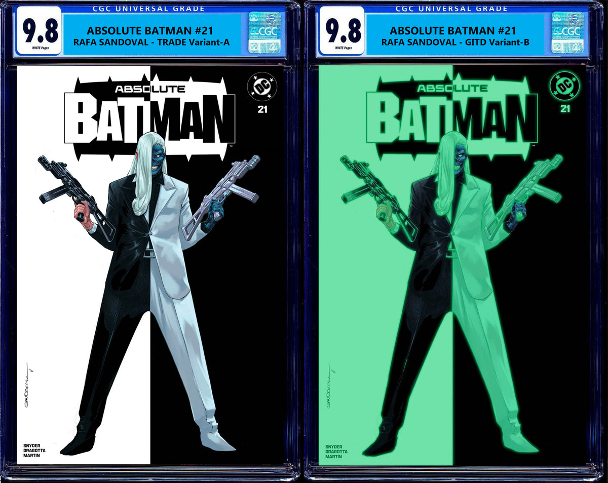 ABSOLUTE BATMAN #21 CGC 9.8 RAFA SANDOVAL EXCL GITD & TRADE TWO