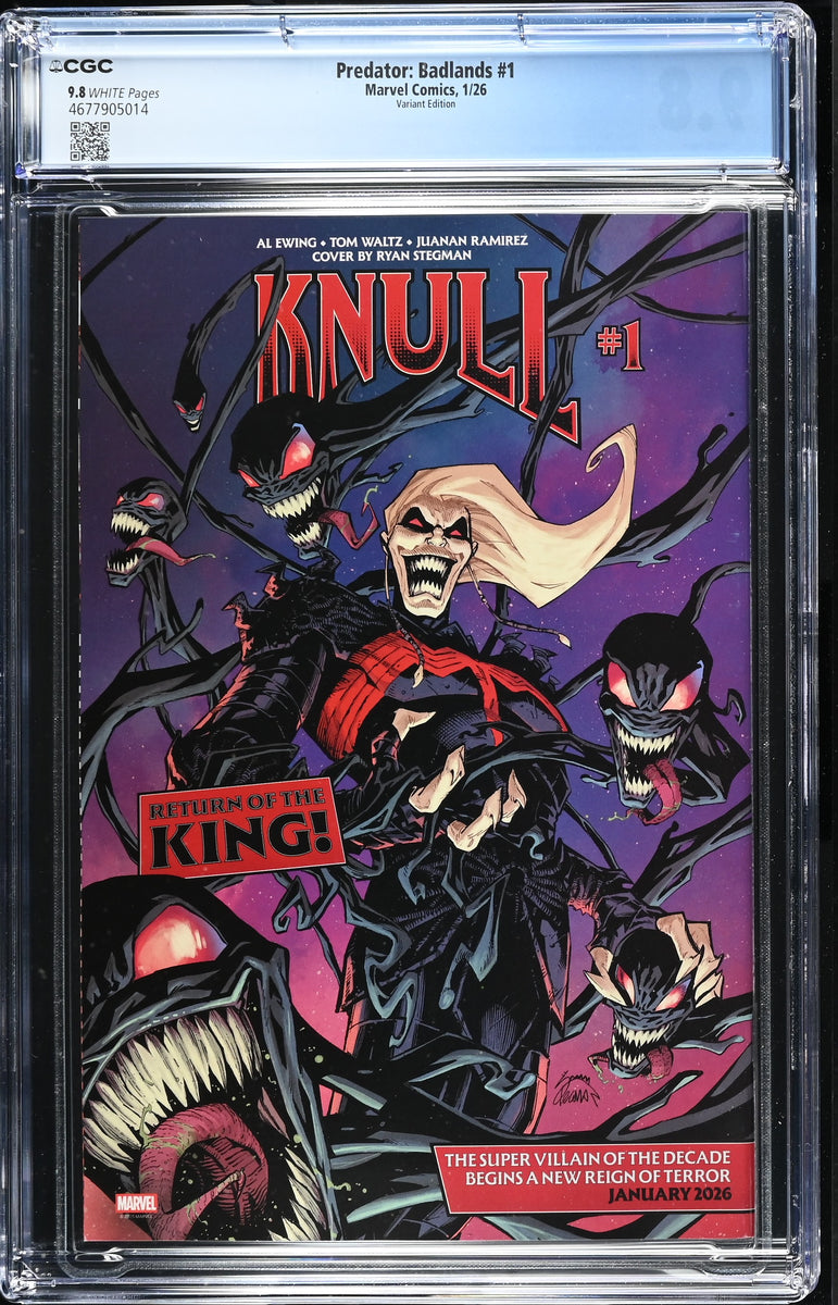 Predator 1st Edition プレデター　バット PREDATOR BADLANDS #1 CGC 9.8 FIRST PRINT MOVIE VARIANT COVER-B