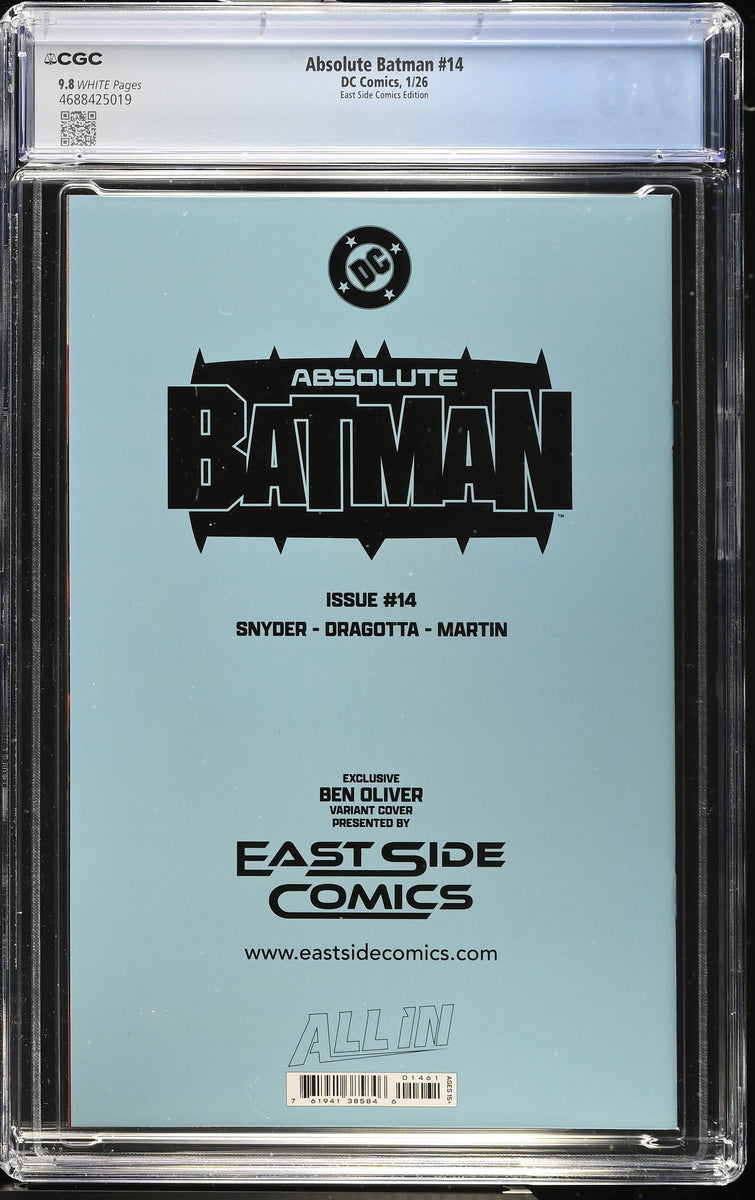 ABSOLUTE BATMAN #14 CGC 9.8 BEN OLIVER EXCL CATWOMAN VARIANT LTD