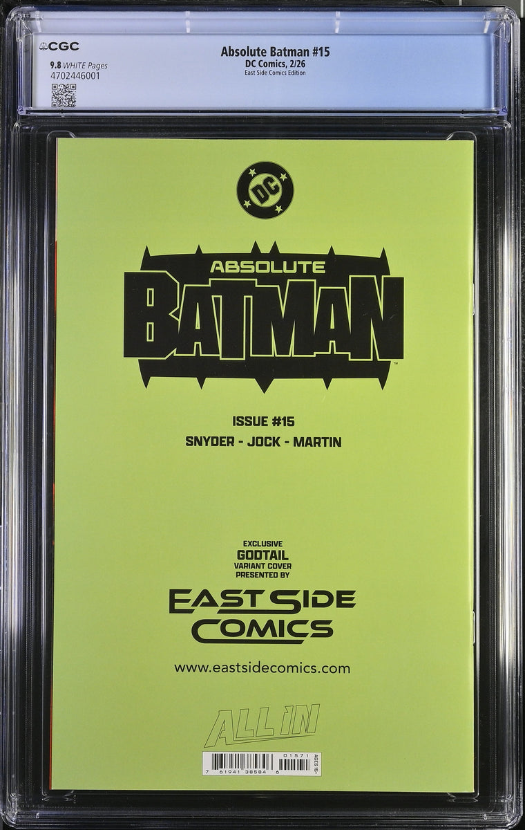 ABSOLUTE BATMAN #15 CGC 9.8 GODTAIL EXCL FIRST JOKER VARIANT