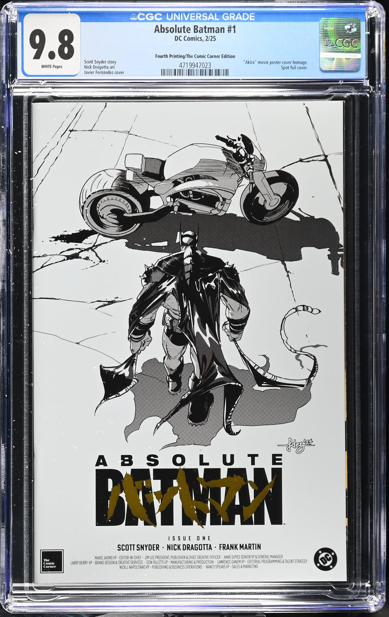 ABSOLUTE BATMAN #1 CGC 9.8 FERNANDEZ EXCL 