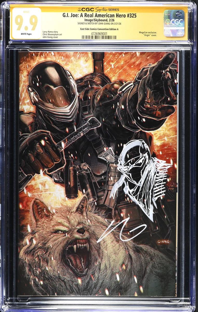 G.I. JOE #325 CGC SS 9.9 JOHN GIANG REMARK SIGNED MEGACON EXCL