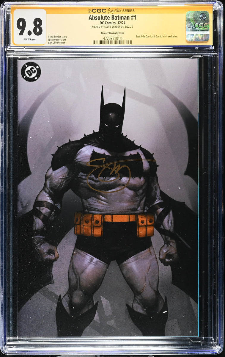 ABSOLUTE BATMAN #1 CGC SS 9.8 SCOTT SNYDER SIGNED BEN OLIVER