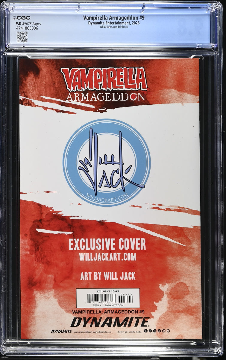 VAMPIRELLA ARMAGEDDON #9 CGC 9.8 WILL JACK STORE EXCL BLACK
