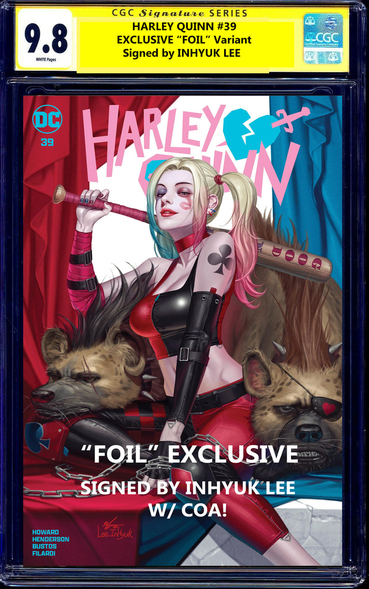 Harley Quinn 39 Cgc Ss 98 Inhyuk Lee Signed Excl Foil Variant Le T East Side Comics 5444