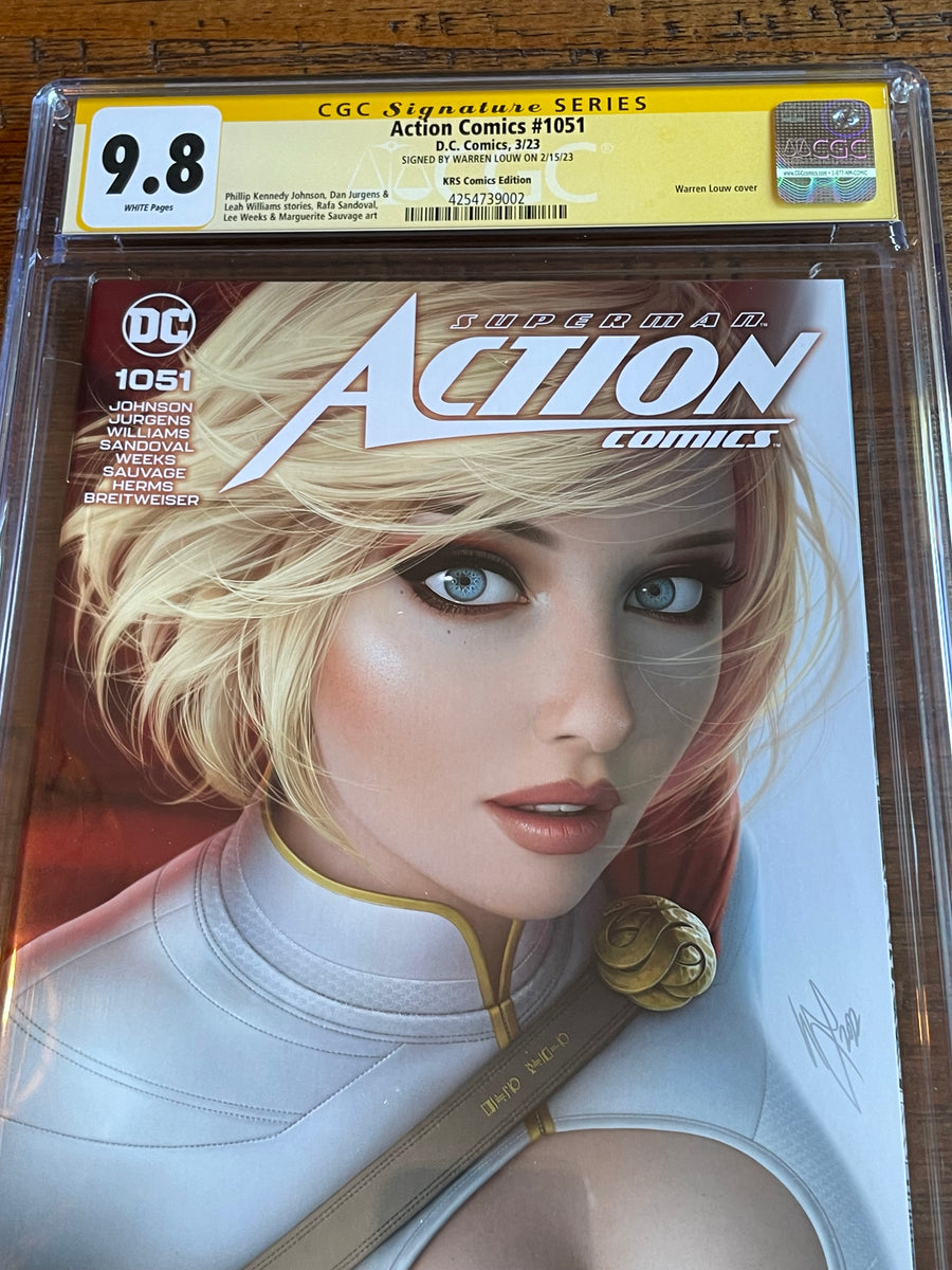 Action Comics 1051 Cgc Ss 9 8 Warren Louw Signed Power Girl Trade Var