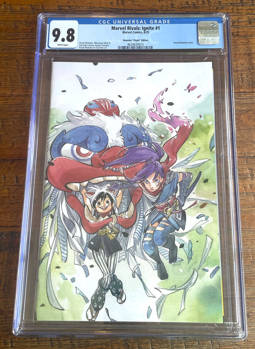 MARVEL RIVALS IGNITE #1 CGC 9.8 PEACH MOMOKO 1:100 RI INCENTIVE "VIRGI East Side Comics MARVEL RIVALS IGNITE #1 CGC 9.8 PEACH MOMOKO 1:100 RI INCENTIVE "VIRGI East Side Comics