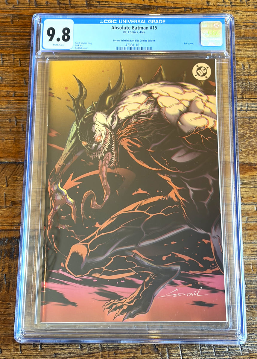 ABSOLUTE BATMAN #15 CGC 9.8 (2nd PRINT) GODTAIL EXCL GOLD FOIL