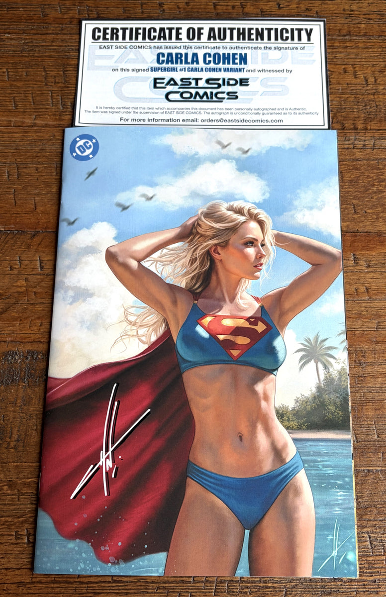 SUPERGIRL #1 (2005) CARLA COHEN SIGNED EXCL FULL BODY VIRGIN