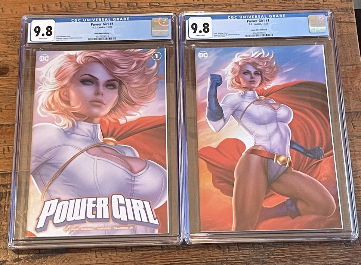 POWER GIRL #1 CGC 9.8 ARIEL DIAZ TRADE & VIRGIN VARIANT OPTIONS