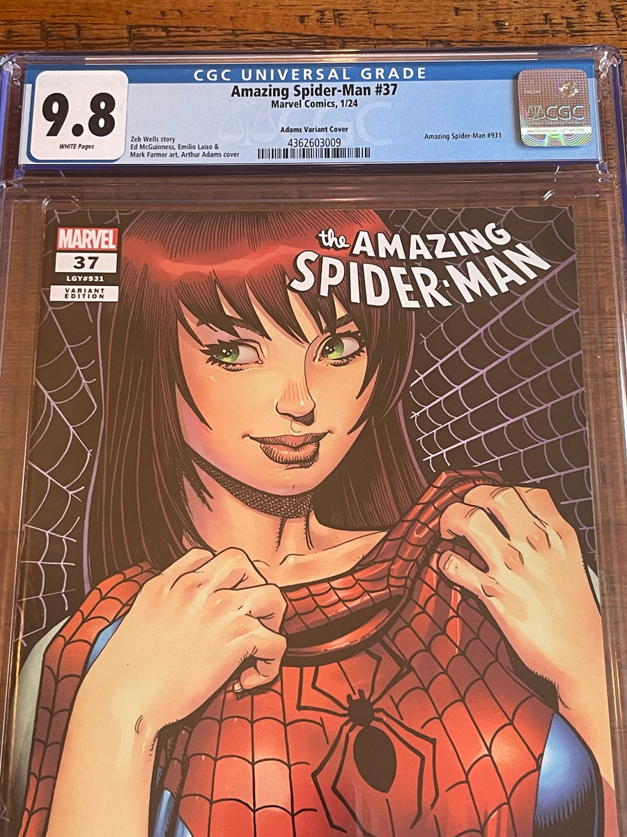 AMAZING SPIDER-MAN #37 CGC 9.8 ARTHUR ADAMS 1:25 MARY JANE RI