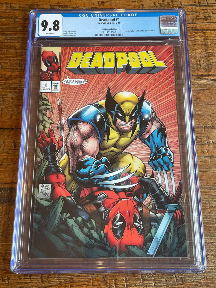 DEADPOOL #1 CGC 9.8 TODD NAUCK WOLVERINE EXCLUSIVE HOMAGE