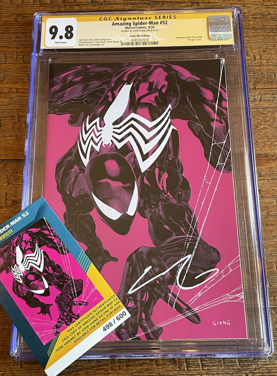 AMAZING SPIDER-MAN #52 CGC SS 9.8 JOHN GIANG SIGNED SDCC EXCL PINK