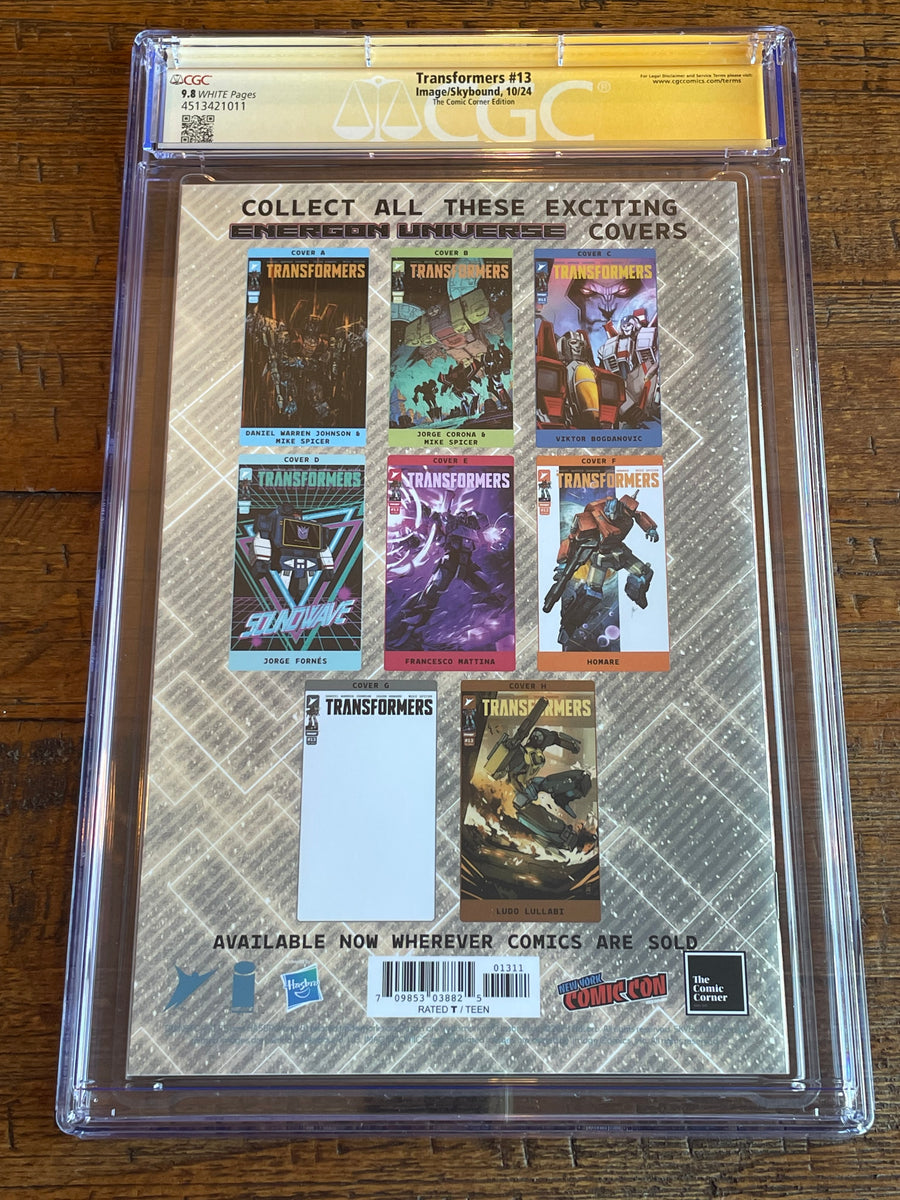 TRANSFORMERS 13 CGC SS 9.8 BILL SIENKIEWICZ SIGNED NYCC 2024 EXCL MEG
