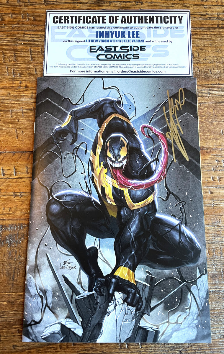 ALL NEW VENOM #1 INHYUK LEE SIGNED COA MEGACON EXCL 