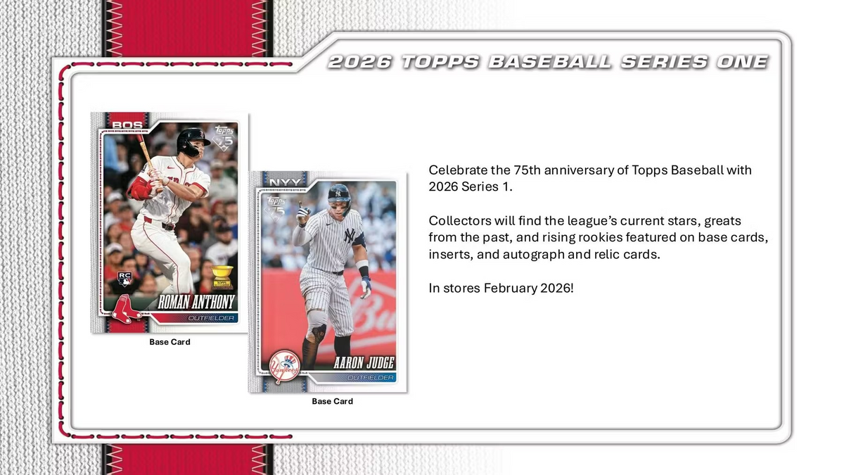 2026 TOPPS SERIES-1 MLB BASEBALL BLASTER BOX (7-PACKS / 72 TRADING