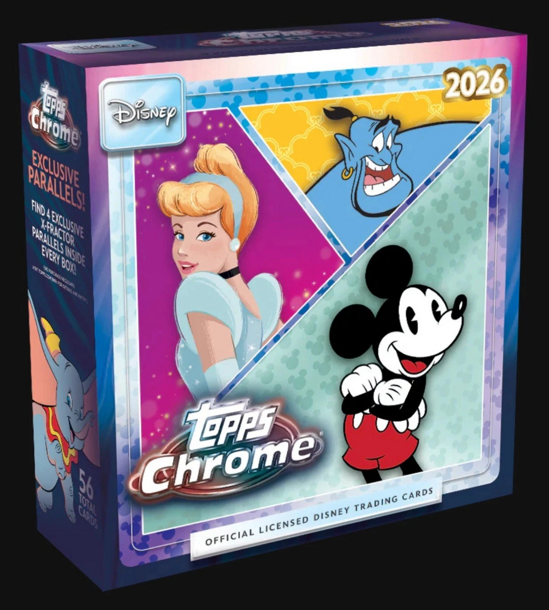 2026 TOPPS DISNEY CHROME MEGA BOX (8-PACKS / 56 TRADING CARDS