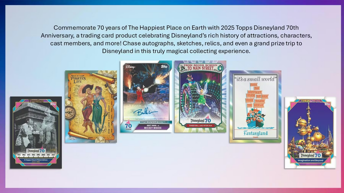 2025 TOPPS CHROME DISNEYLAND 70th ANNIVERSARY BLASTER BOX (7-PACKS 2025 TOPPS CHROME DISNEYLAND 70th ANNIVERSARY BLASTER BOX (7-PACKS