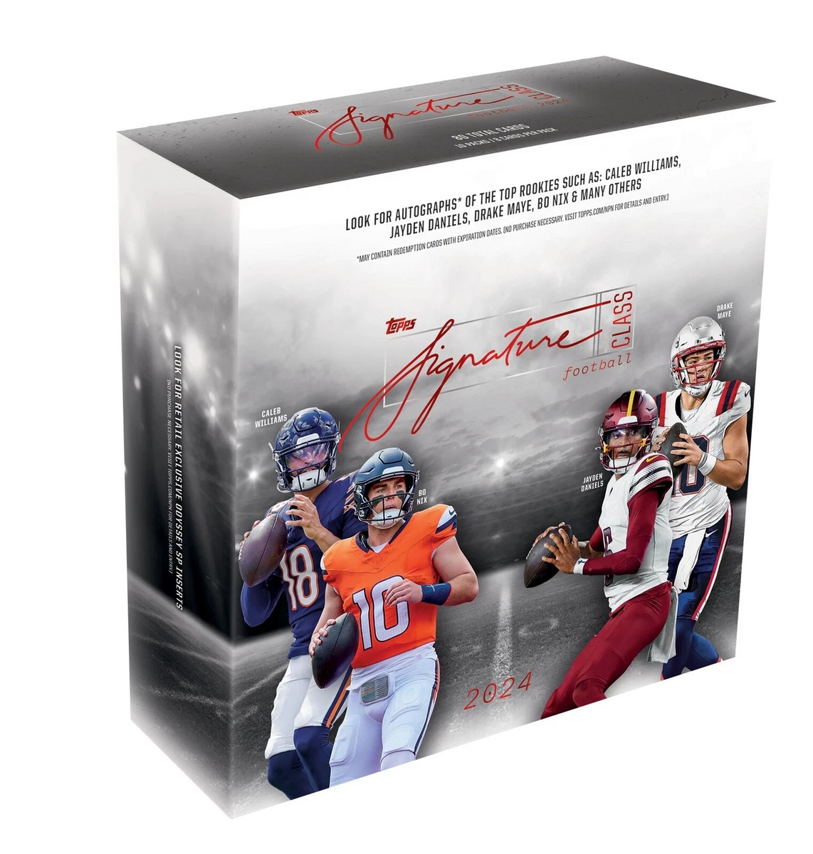 2024 TOPPS SIGNATURE CLASS NFL MEGA BOX (10-PACKS / 80 TRADING