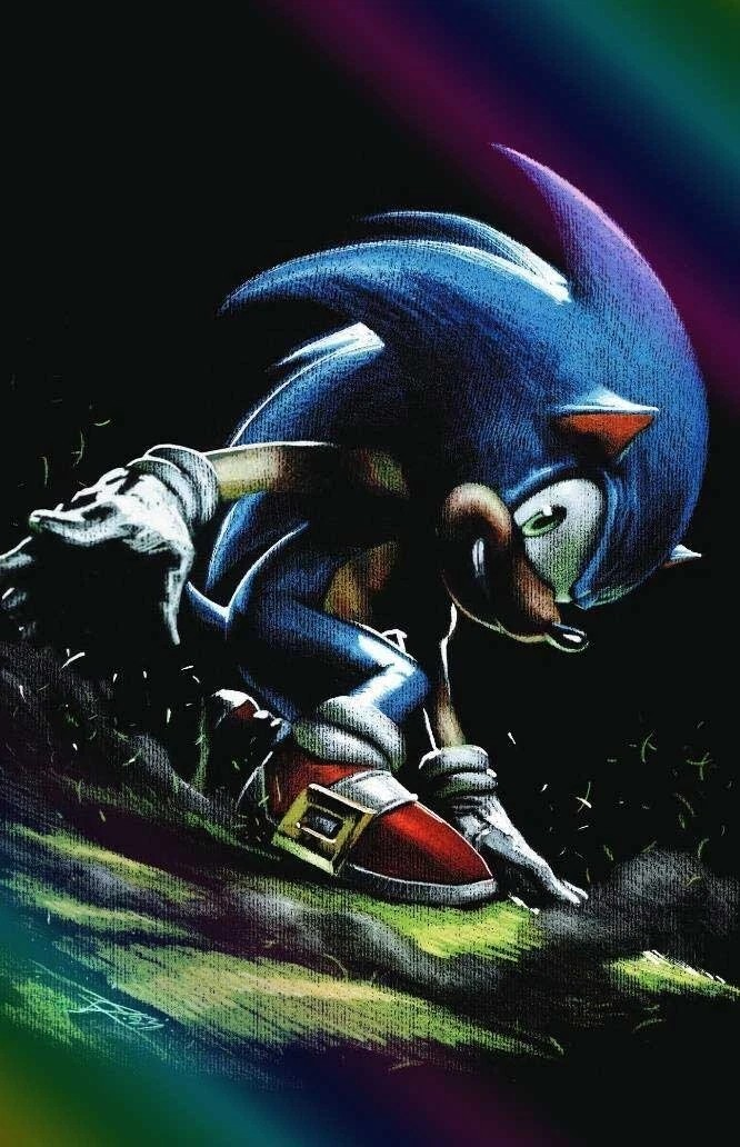 SONIC THE HEDGEHOG #76 DELL OTTO MEGACON BLACK FOIL VIRGIN VARIANT
