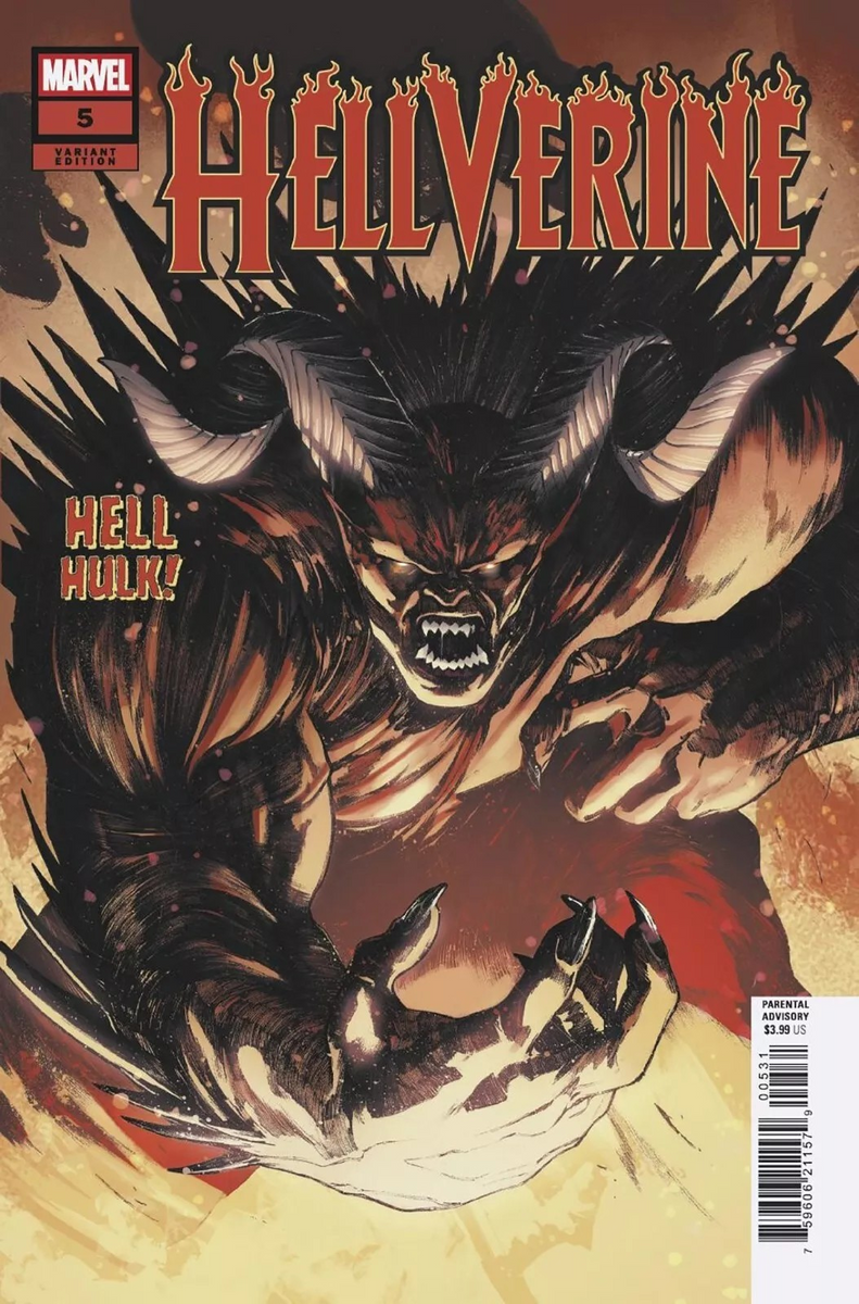 再値下げ❗️Hell Arisen パンチライン初登場 アメコミリーフ 4冊 HELLVERINE #5 FIRST HELL HULK CAPPUCCIO SPOILER VARIANT WOLVERINE