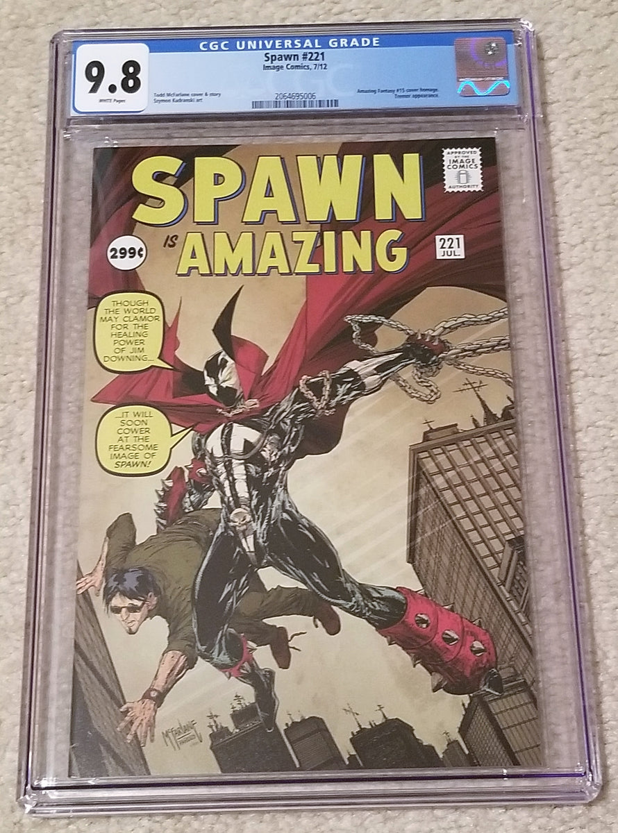 SPAWN #221 CGC 9.8 TODD MCFARLANE AMAZING FANTASY 15 HOMAGE VARIANT