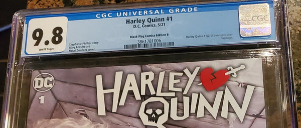 HARLEY QUINN #1 CGC 9.8 NATALI SANDERS 2021 HOMAGE TRADE DRESS VARIANT-A