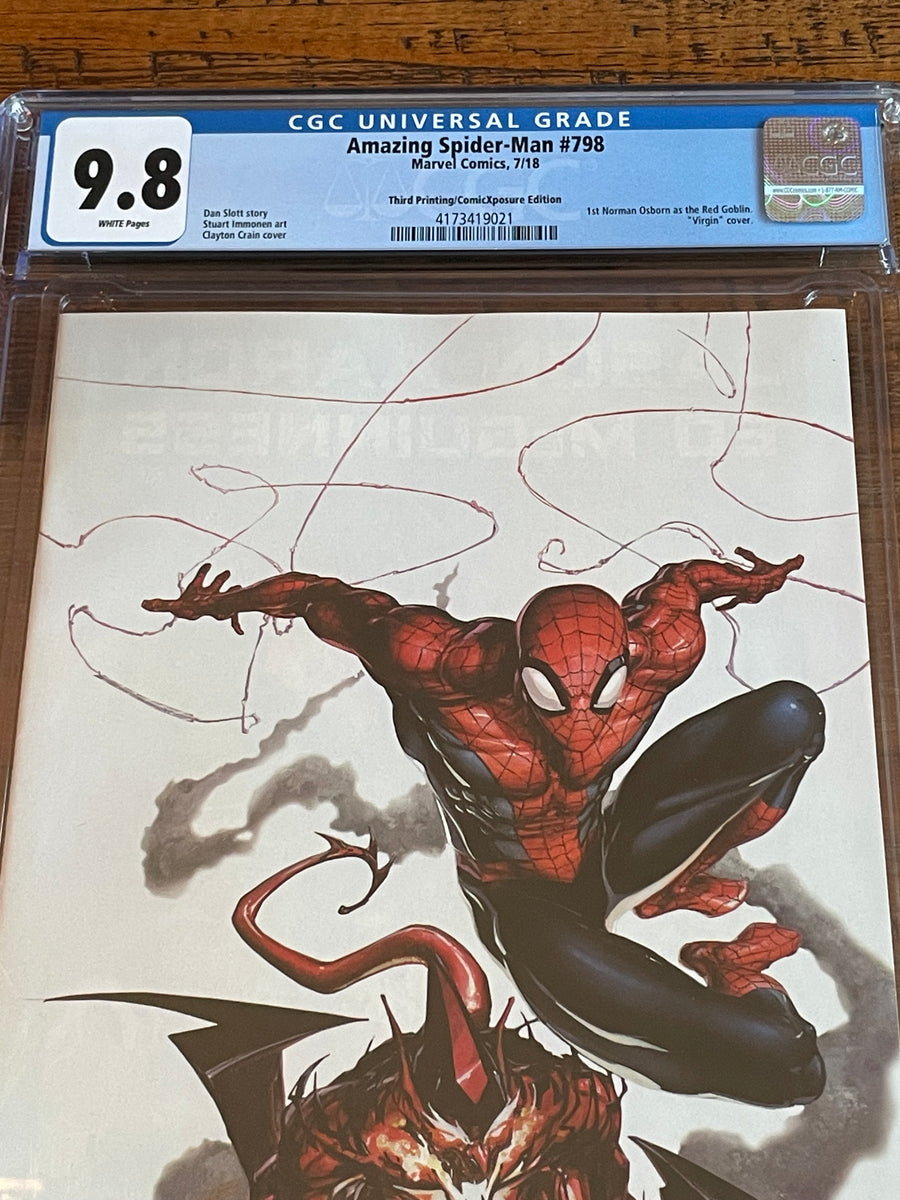AMAZING SPIDER-MAN 798 CGC 9.8 CLAYTON CRAIN WHITE VIRGIN VARIANT