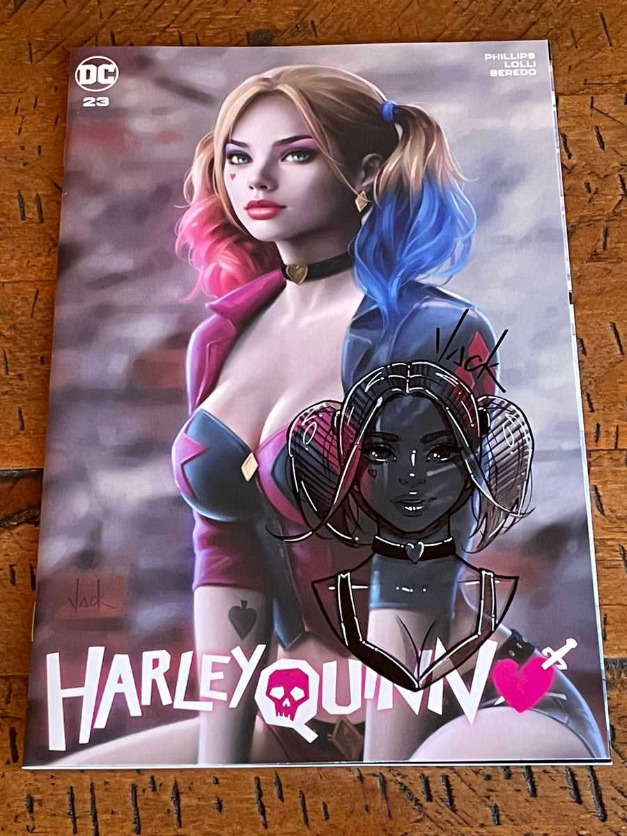 HARLEY QUINN 23 WILL JACK EXCL REMARK SKETCH WITH NUMBERED COA LIMITE