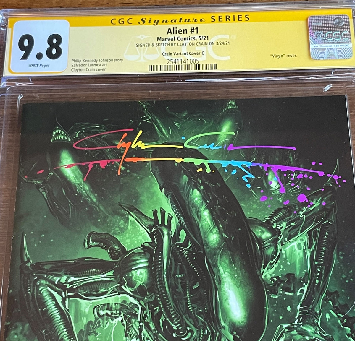 ALIEN #1 CGC SS 9.8 CLAYTON CRAIN MURDER INFINITY SIGNED