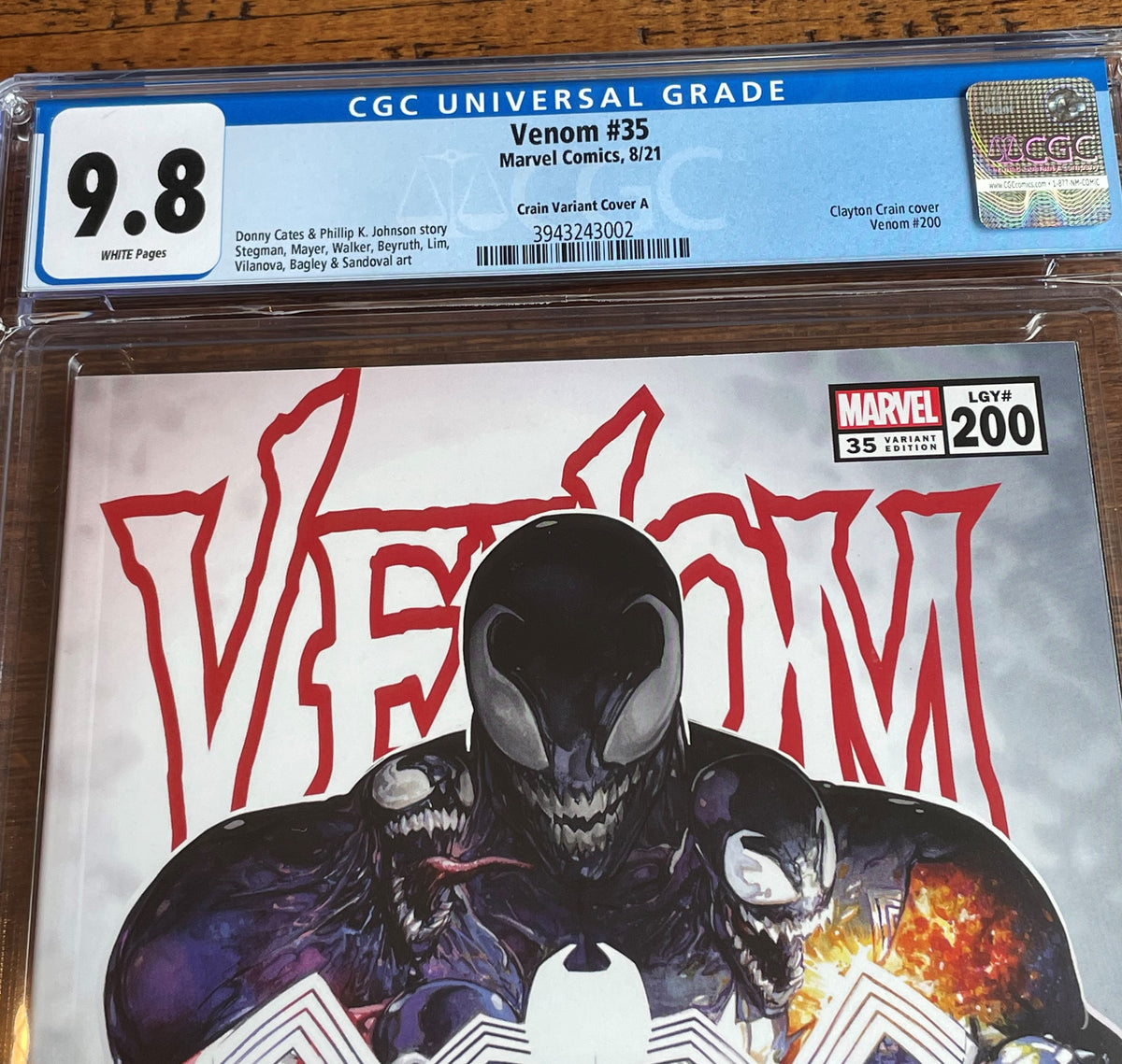 VENOM #200 (#35) CGC 9.8 CLAYTON CRAIN TRADE DRESS VARIANT-A