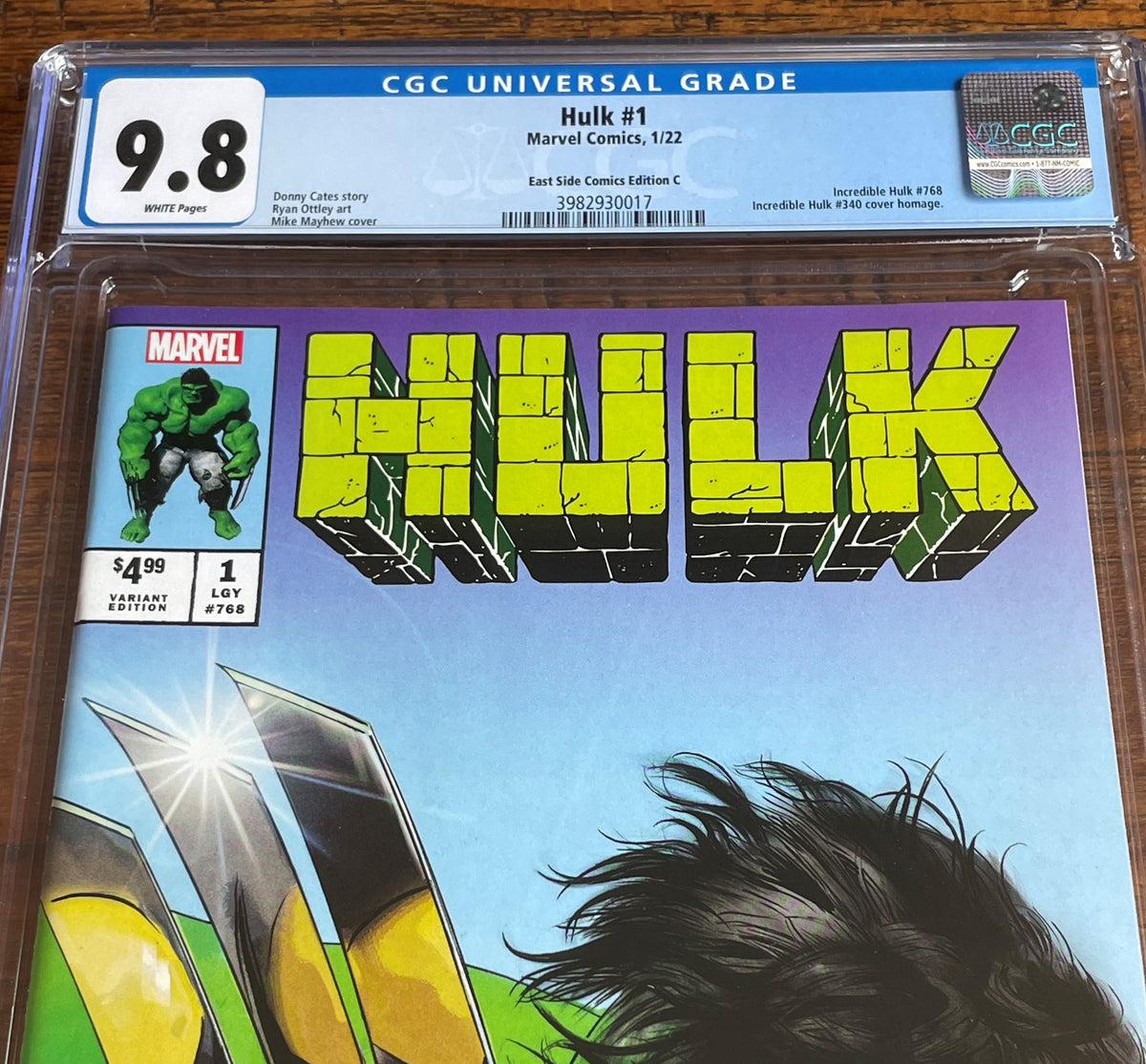 HULK #1 CGC 9.8 MIKE MAYHEW #340 MCFARLANE REVERSE HOMAGE VARIANT-C