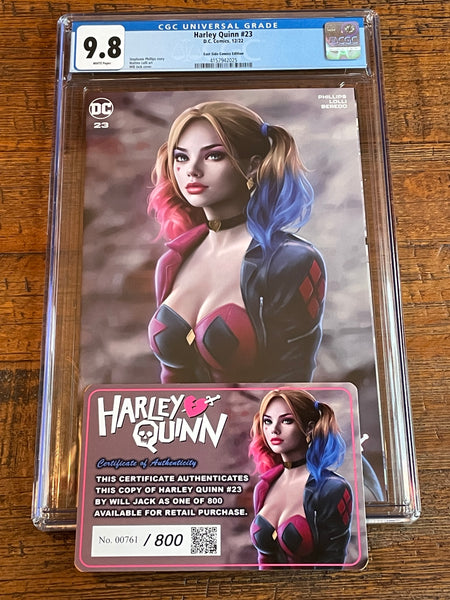 HARLEY QUINN #23 CGC 9.8 WILL JACK EXCL VARIANT LIMITED TO 800