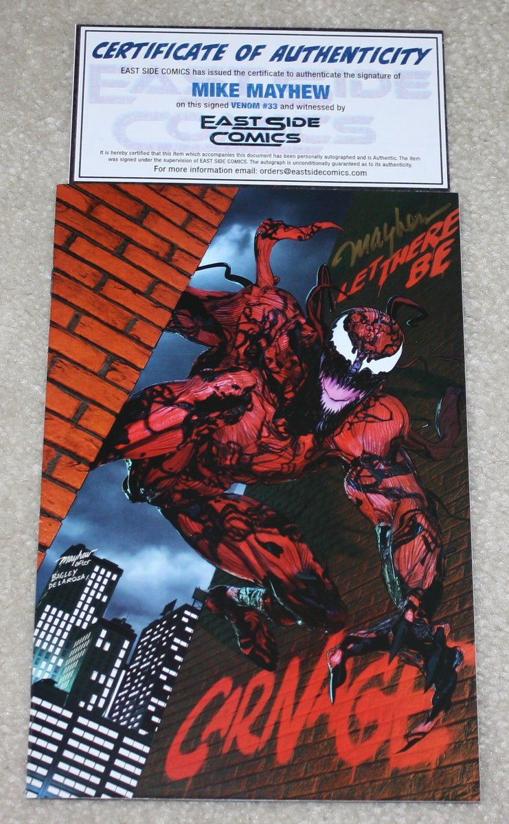 VENOM #33 MIKE MAYHEW SIGNED COAs LETHAL PROTECTOR #2 CARNAGE VIRGIN  VARIANTS