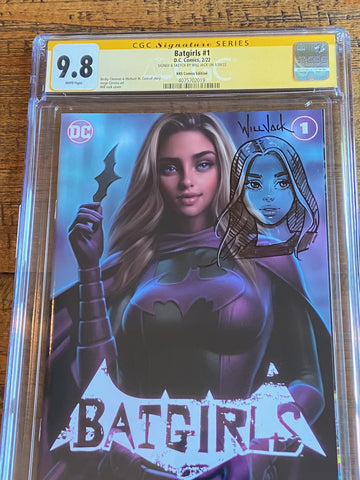 BATGIRLS #1 CGC SS 9.8 WILL JACK REMARKED SKETCH SIGNED TRADE VARIANT-A