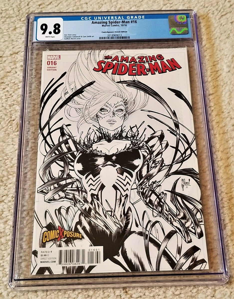 AMAZING SPIDER-MAN #16 CGC 9.8 GUILLEM MARCH VENOM-IZED BLACK CAT