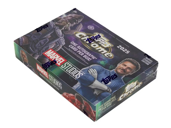 2025 TOPPS MARVEL STUDIOS CHROME HOBBY BREAKER DELIGHT BOX NEW SEALED (25-CARDS) AUTOGRAPH GUARANTEED