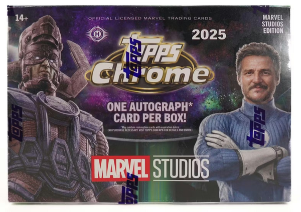 2025 TOPPS MARVEL STUDIOS CHROME HOBBY BREAKER DELIGHT BOX NEW SEALED (25-CARDS) AUTOGRAPH GUARANTEED
