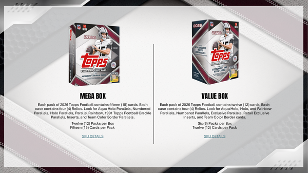 2026 TOPPS NFL FLAGSHIP FOOTBALL MEGA BOX (12-PACKS / 180 TRADING CARDS)