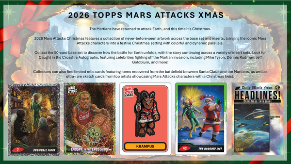 2026 TOPPS MARS ATTACKS CHRISTMAS HOBBY BOX (10-PACKS / 50 TRADING CARDS)