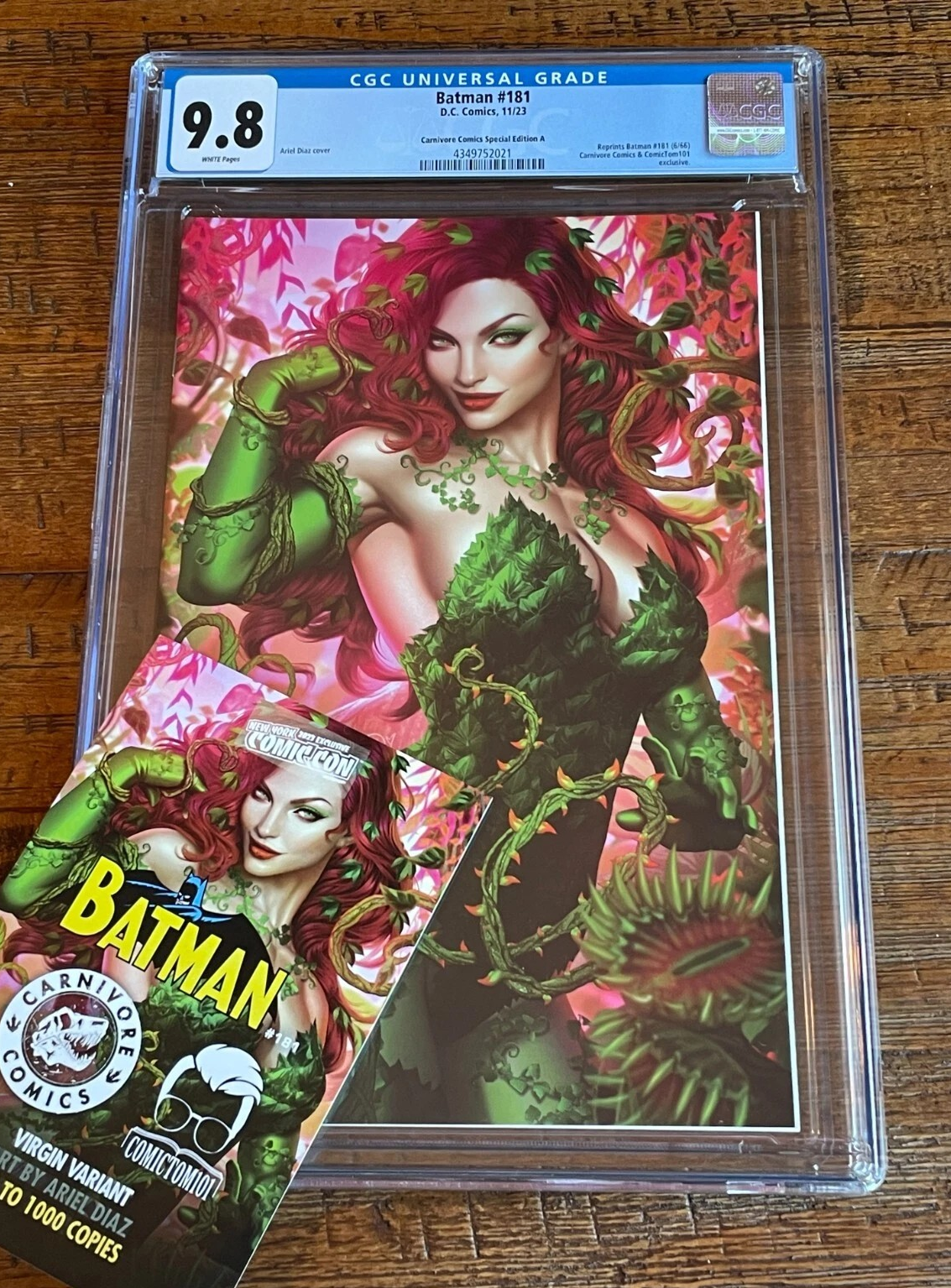 BATMAN #181 CGC 9.8 ARIEL DIAZ NYCC EXCL VIRGIN VARIANT HARLEY QUINN LTD 1000