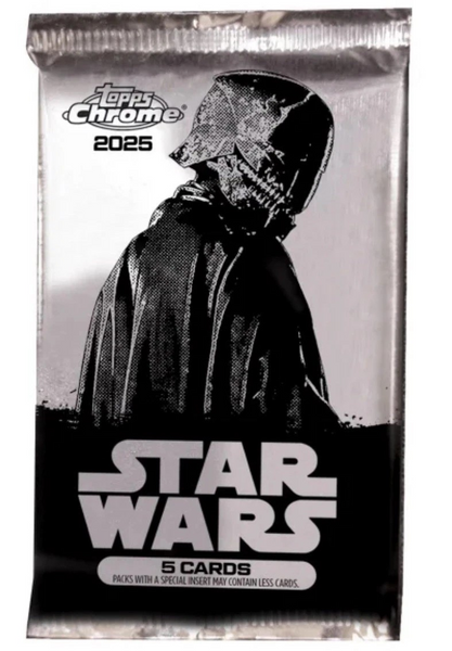 2025 TOPPS STAR WARS CHROME SUPERBOX COSTCO EXCLUSIVE TRADING CARDS (75-CARDS)