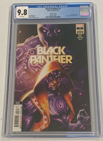 BLACK PANTHER #3 CGC 9.8 FIRST APPEARANCE & COVER of TOSIN ODUYE 2nd PRINTING HOT