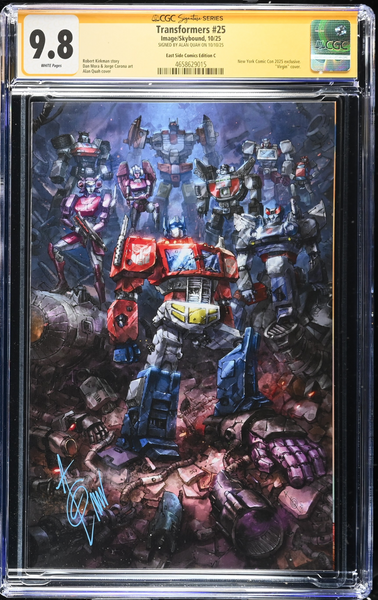 TRANSFORMERS #25 CGC SS 9.8 ALAN QUAH SIGNED NYCC 2025 EXCL VIRGIN VARIANT G.I. JOE ROBERT KIRKMAN