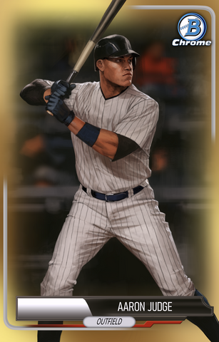 FAME: AARON JUDGE #1 NYCC 2025 EXCL COMIC TOPPS CHROME "GOLD FOIL" ROOKIE VARIANT NUMBERED 60