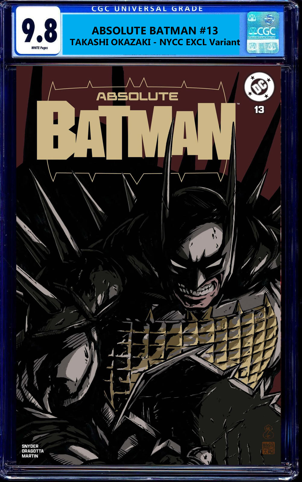 ABSOLUTE BATMAN #13 CGC 9.8 TAKASHI OKAZAKI NYCC 2025 EXCL VARIANT