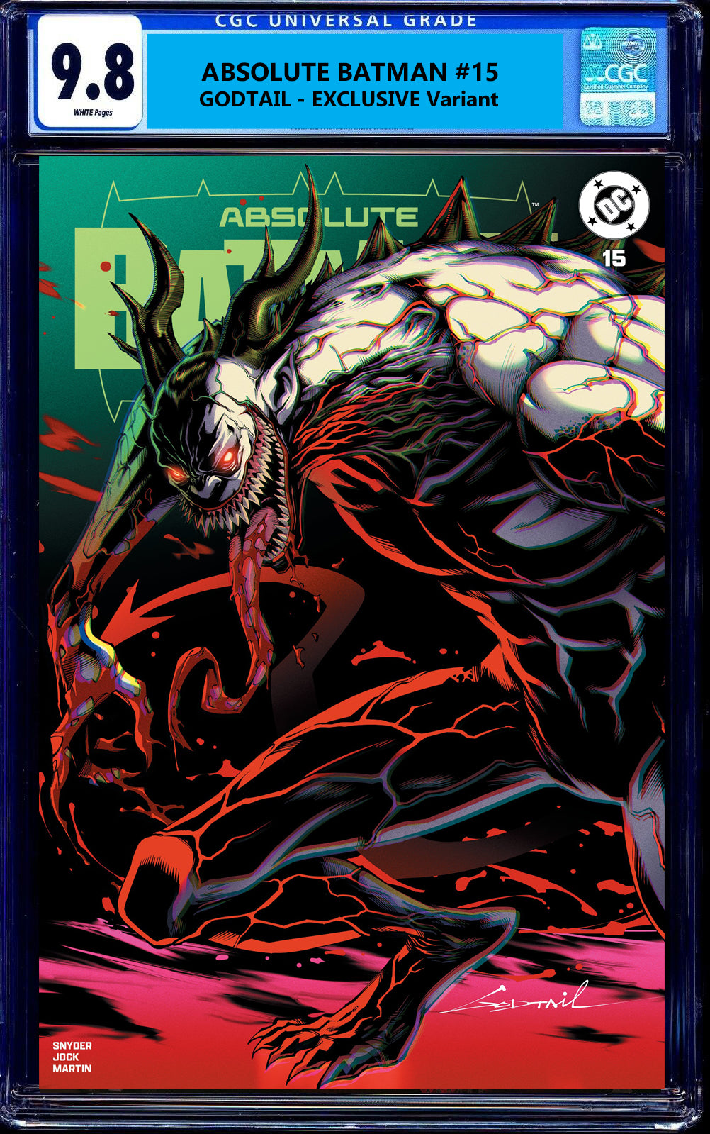 Absolute Batman #15 Godtail Joker Jock Ben Oliver Catwoman Harley Quinn Foil Joker Wolverine Deadpool Virgin Variant DC Comics Marvel Comics Spider-man X-Men Batman Joker East Side Comics Virgin Exclusive