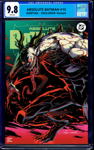 Absolute Batman #15 Godtail Joker Jock Ben Oliver Catwoman Harley Quinn Foil Joker Wolverine Deadpool Virgin Variant DC Comics Marvel Comics Spider-man X-Men Batman Joker East Side Comics Virgin Exclusive