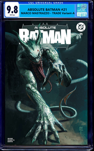 Absolute Batman #21 Marco Mastrazzo Rafa Sandoval Two Face Penguin First Print InHyuk Lee Ben Oliver Scarecrow Nick Dragotta Scott Snyder Joker Jock Catwoman Harley Quinn Foil Joker Wolverine Deadpool Virgin Variant DC Comics Marvel Comics Spider-man X-Men Batman Joker East Side Comics Virgin Exclusive