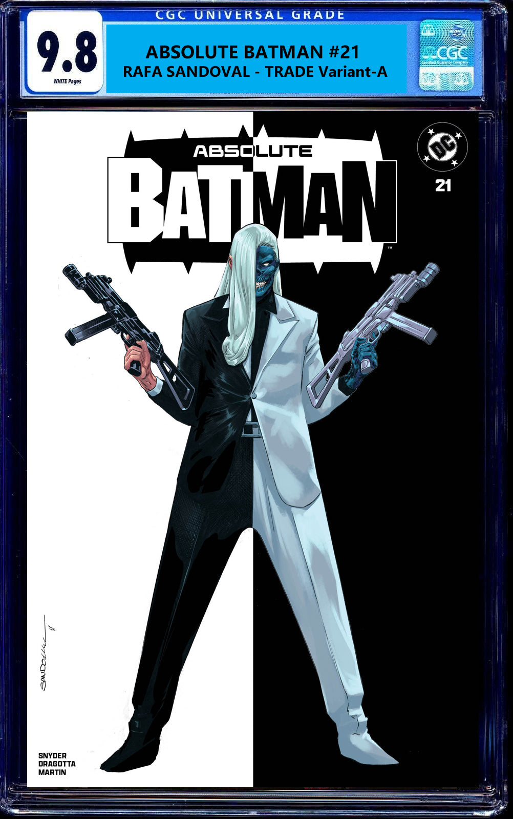 ABSOLUTE BATMAN #21 CGC 9.8 RAFA SANDOVAL EXCL GITD & TRADE TWO
